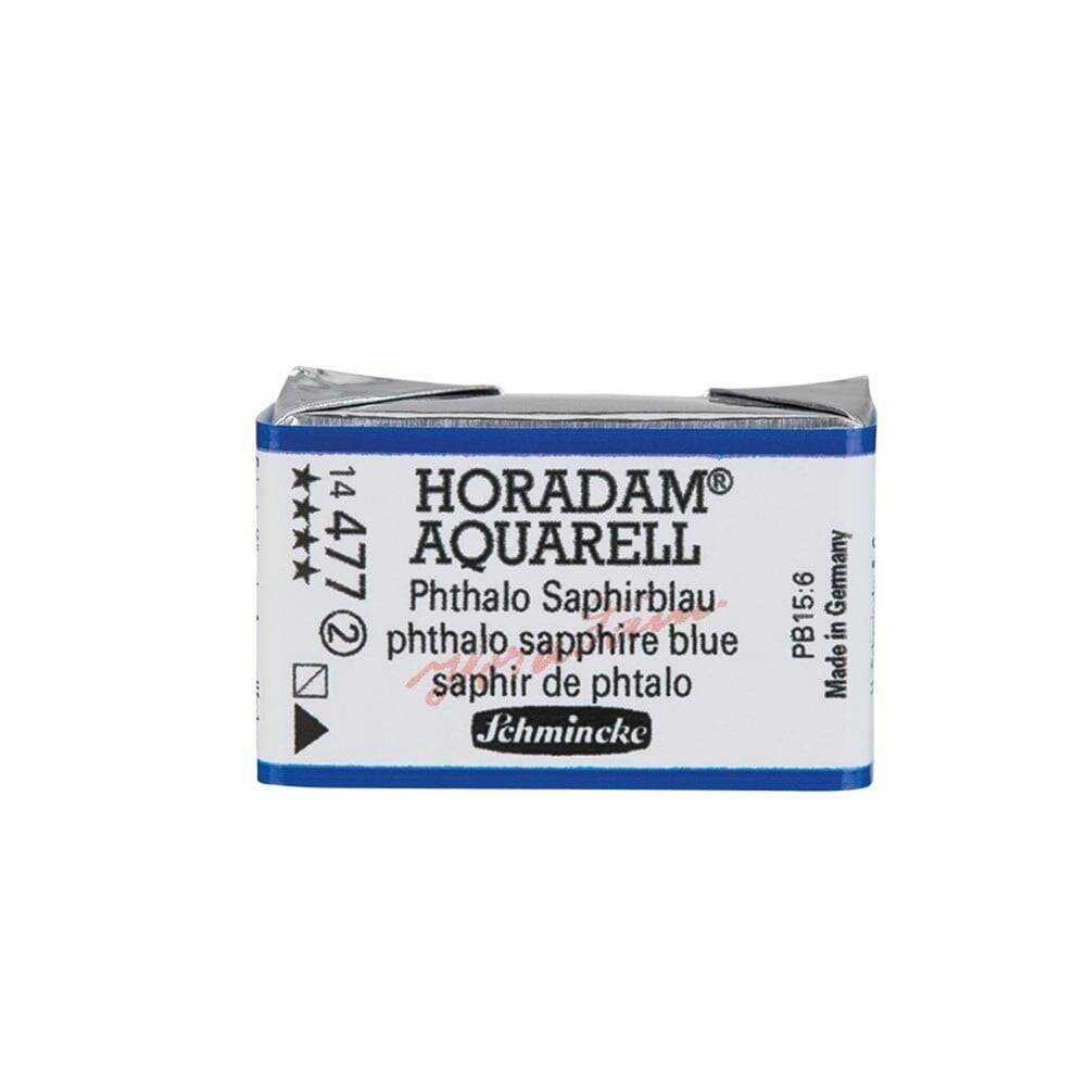 Schmincke Horadam Aquarell Artist Sulu Boya Tam Tablet Seri 2 477 Phthalo Sapphire Blue