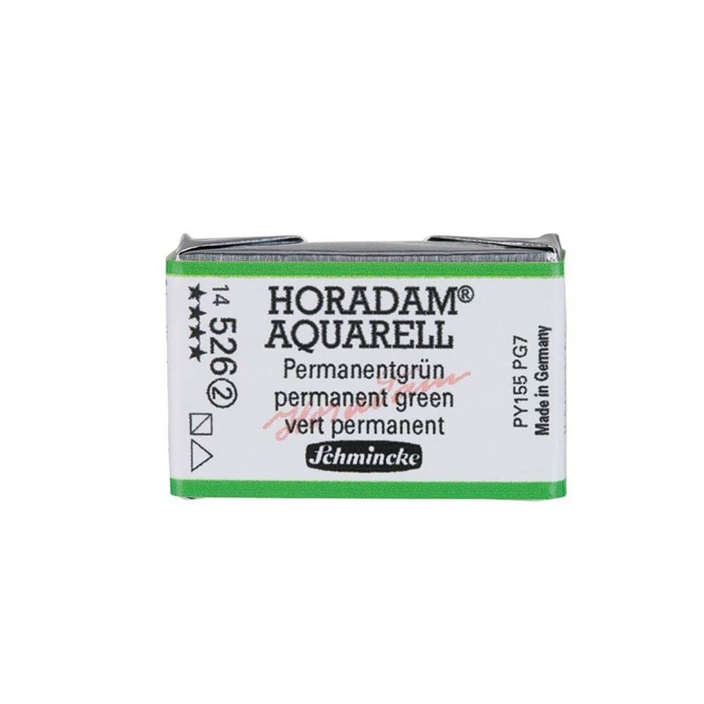 Schmincke Horadam Aquarell Artist Sulu Boya Tam Tablet Seri 2 526 Permanent Green