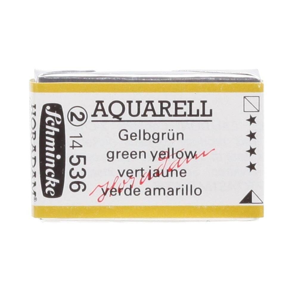 Schmincke Horadam Aquarell Artist Sulu Boya Tam Tablet Seri 2 536 Green Yellow