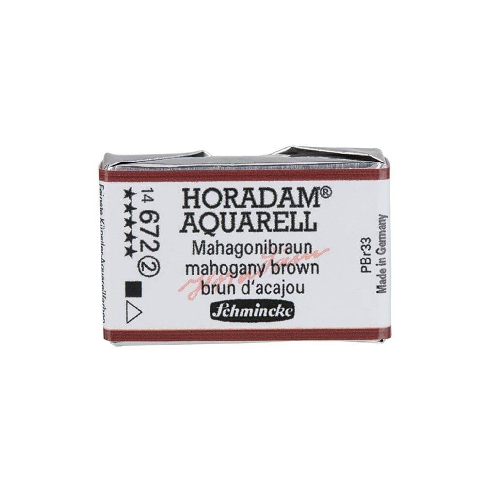 Schmincke Horadam Aquarell Artist Sulu Boya Tam Tablet Seri 2 672 Mahogany Brown