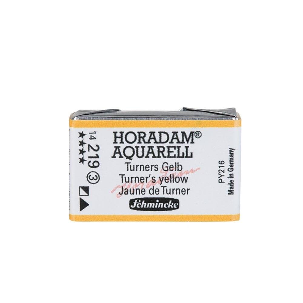 Schmincke Horadam Aquarell Artist Sulu Boya Tam Tablet Seri 3 219 TurnerS Yellow