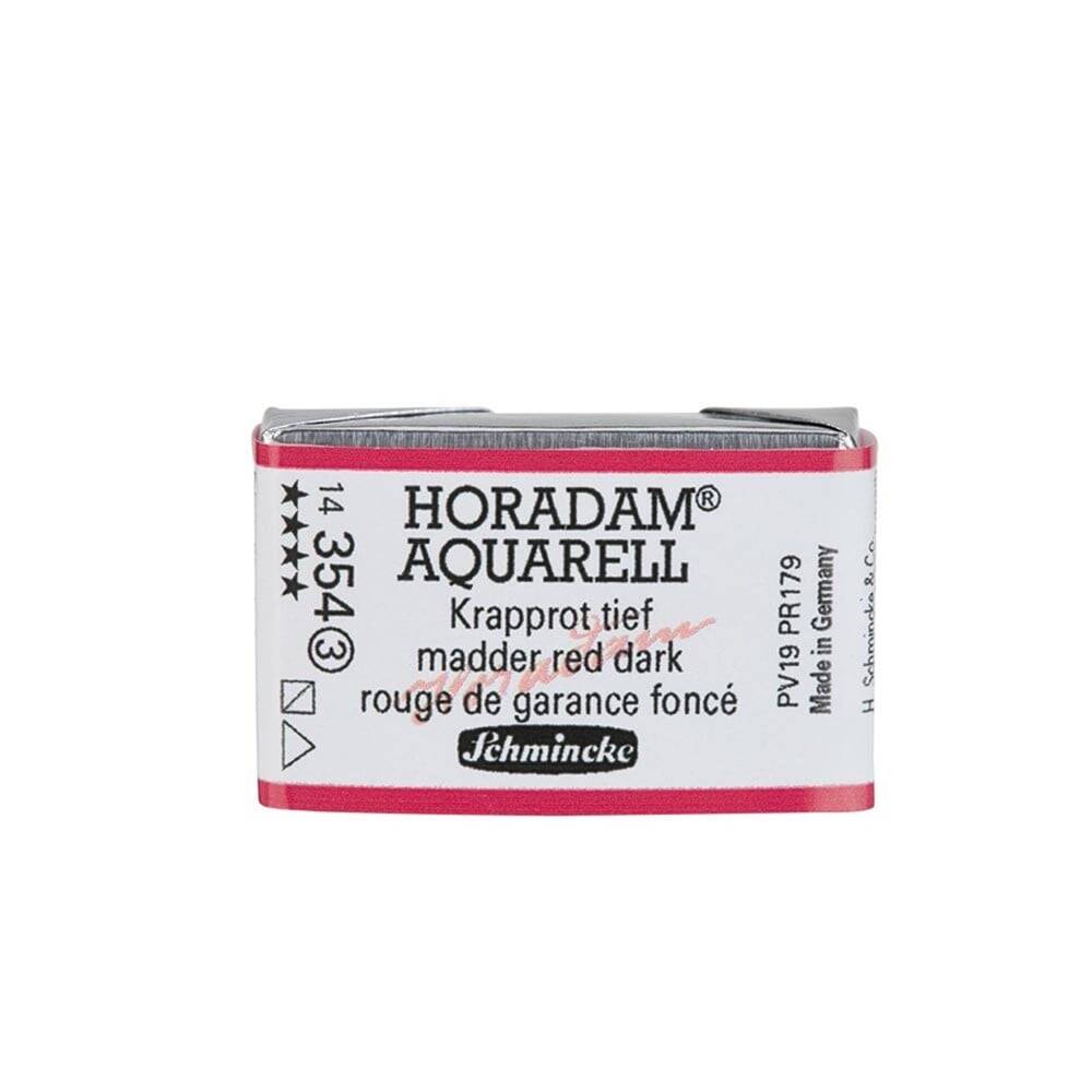 Schmincke Horadam Aquarell Artist Sulu Boya Tam Tablet Seri 3 354 Madder Red Dark