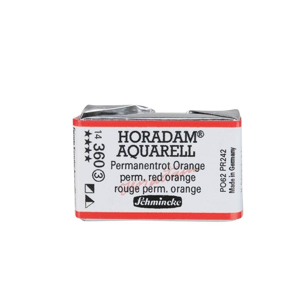 Schmincke Horadam Aquarell Artist Sulu Boya Tam Tablet Seri 3 360 Permanent Red Orange