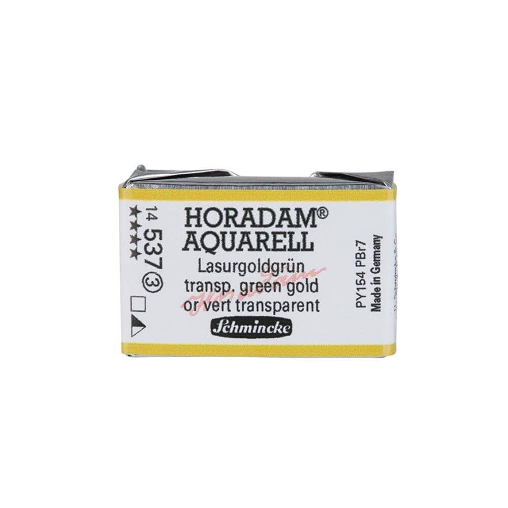 Schmincke Horadam Aquarell Artist Sulu Boya Tam Tablet Seri 3 537 Transparent Green Gold