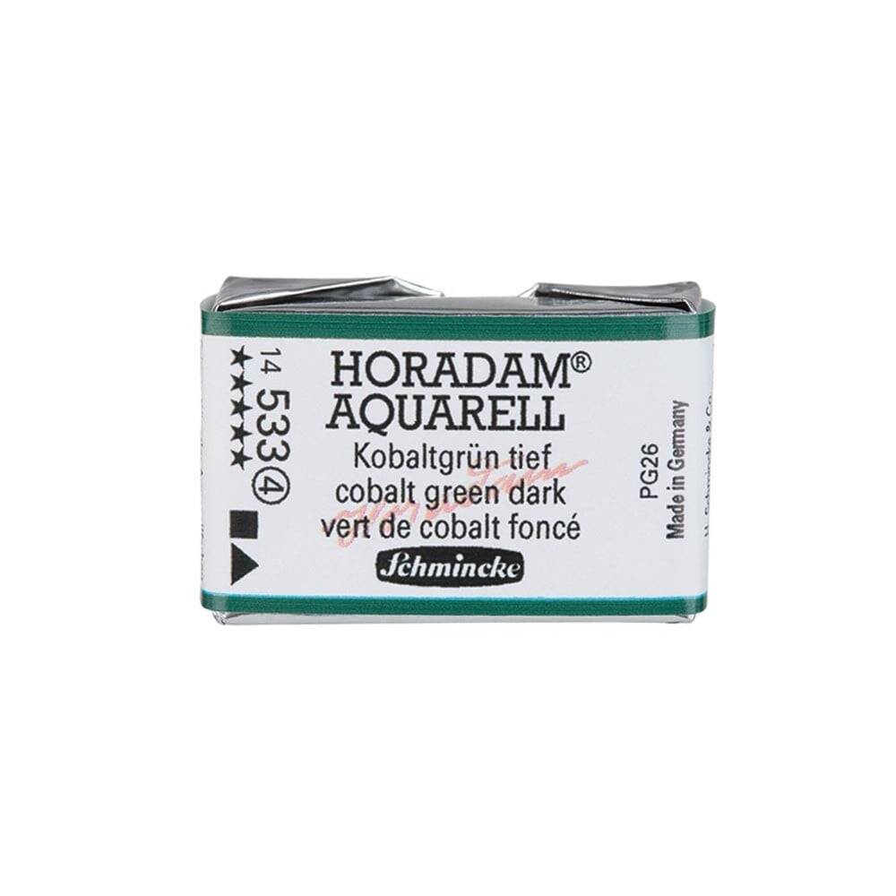 Schmincke Horadam Aquarell Artist Sulu Boya Tam Tablet Seri 4 533 Cobalt Green Dark