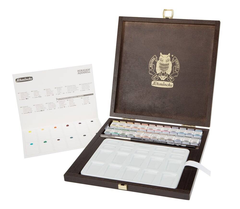 Schmincke Horadam Aquarell Luxury Artist Sulu Boya Seti 24 X Yarım Tablet