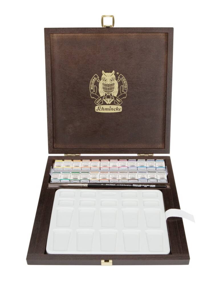 Schmincke Horadam Aquarell Luxury Artist Sulu Boya Seti 24 X Yarım Tablet