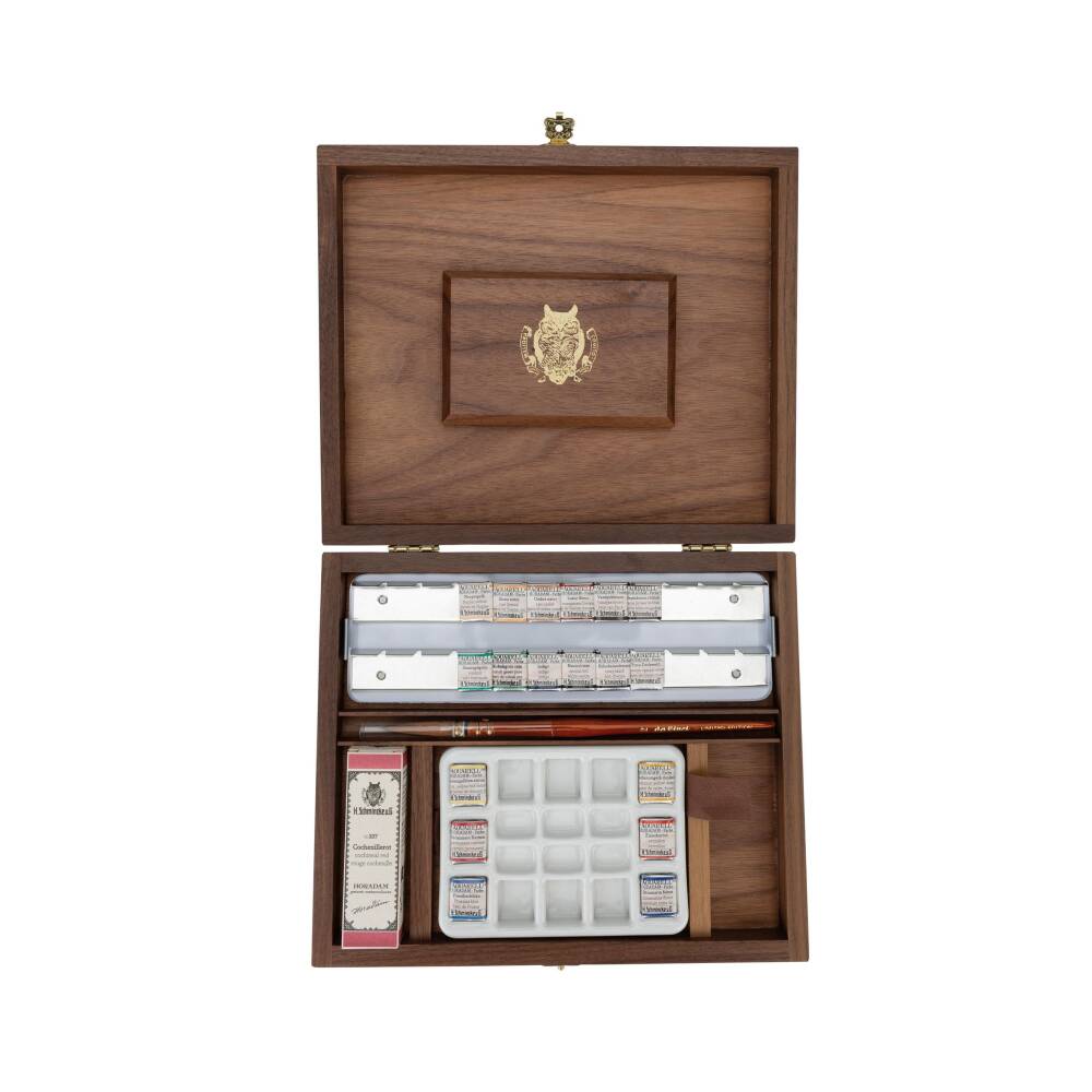 Schmincke Horadam Aquarell Özel Üretim Retro Suluboya Seti 18'li Yarım Tablet + 1 Özel Renk 74650