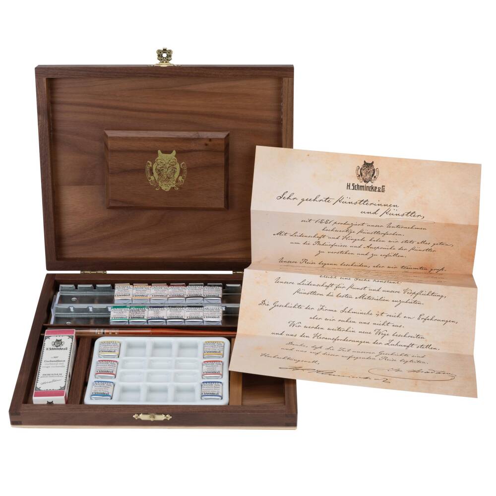 Schmincke Horadam Aquarell Özel Üretim Retro Suluboya Seti 18'li Yarım Tablet + 1 Özel Renk 74650
