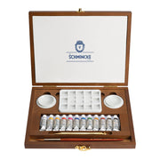 Schmincke Horadam Aquarell Retro Colors Wooden Box Artist Watercolor Set 12 x 5 ml Tubes