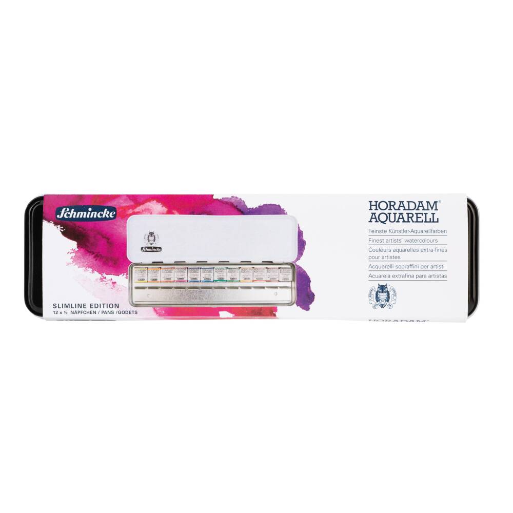 Schmincke Horadam Aquarell Slimline Edition Suluboya Seti 12 X Yarım Tablet 74825