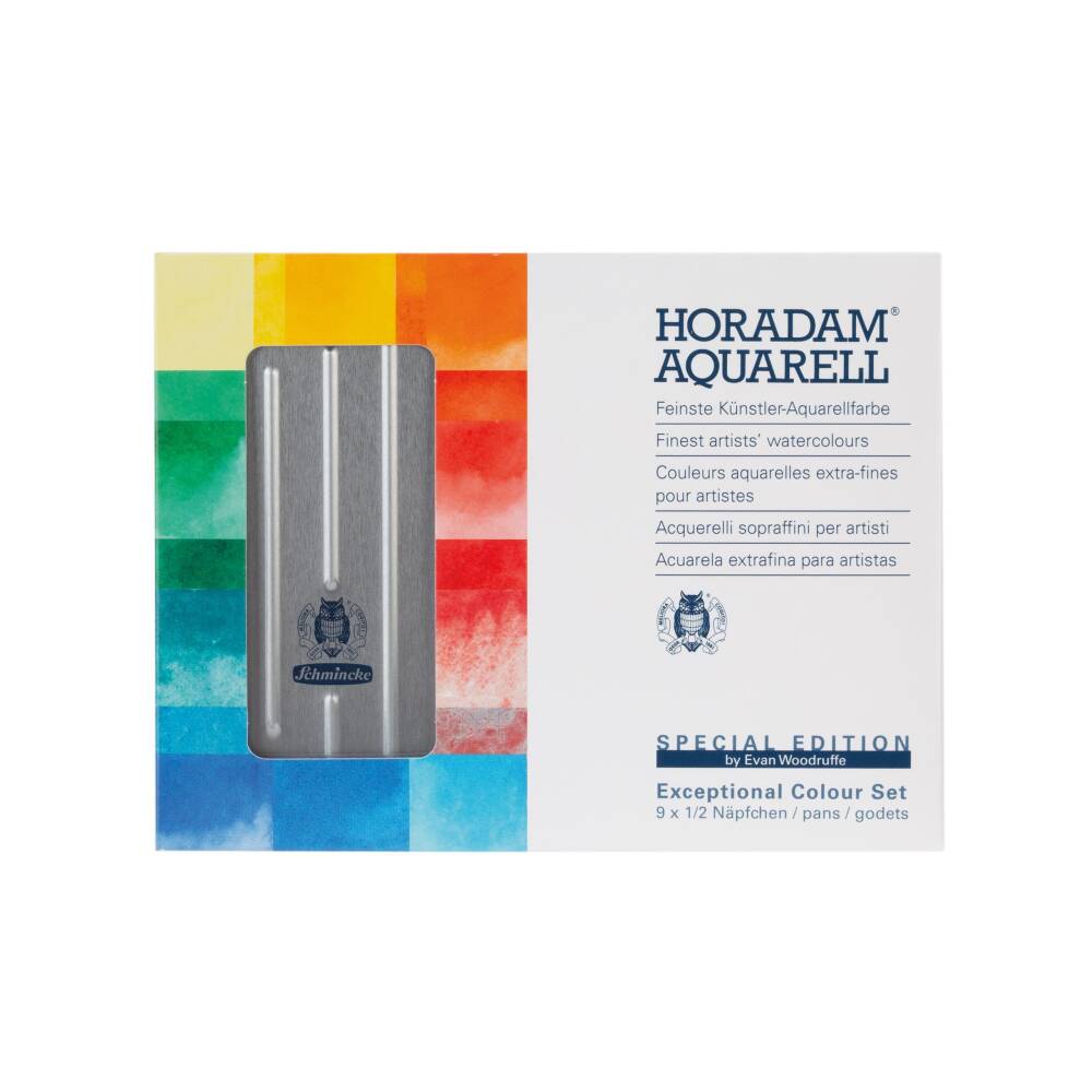 Schmincke Horadam Aquarell Special Edition Metal Kutu Artist Sulu Boya Exceptional Colour Set 9 X Yarım Tablet