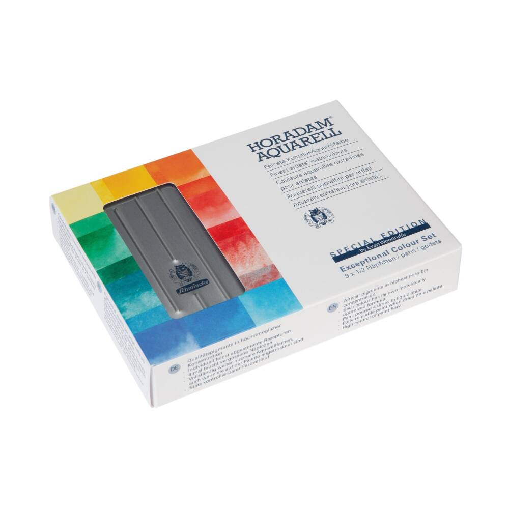 Schmincke Horadam Aquarell Special Edition Metal Kutu Artist Sulu Boya Exceptional Colour Set 9 X Yarım Tablet