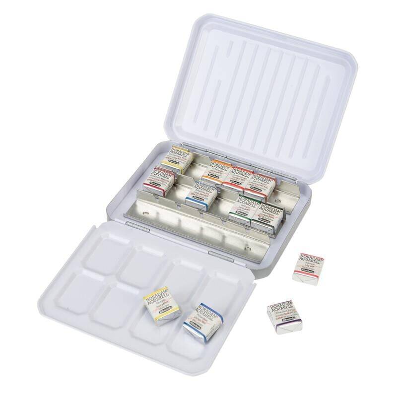 Schmincke Horadam Aquarell Special Edition Metal Kutu Artist Sulu Boya Floral Set 12 X Yarım Tablet