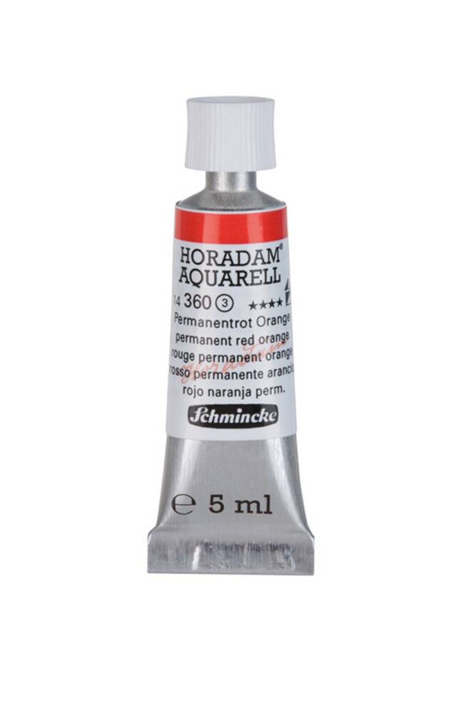 Schmincke Horadam Aquarell Suluboya 5 Ml Tüp 360 Permanent Red Orange