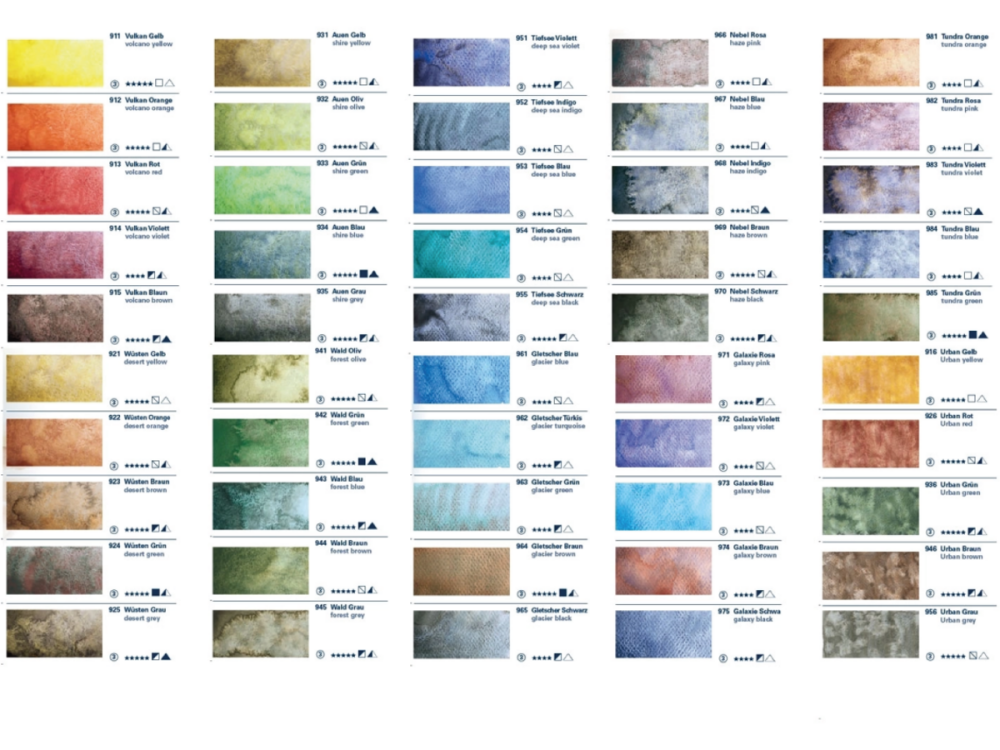 Schmincke Horadam Aquarell Supergranulating Ahşap Kutu Artist Sulu Boya Seti 5 ml x 50 Tüp 74661