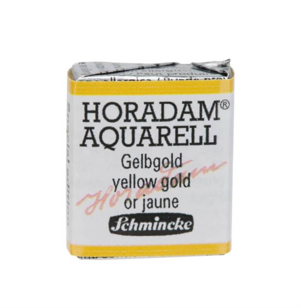 Schmincke Horadam Aquarell Yaldız Sulu Boya Yarım Tablet 897 Yellow Gold