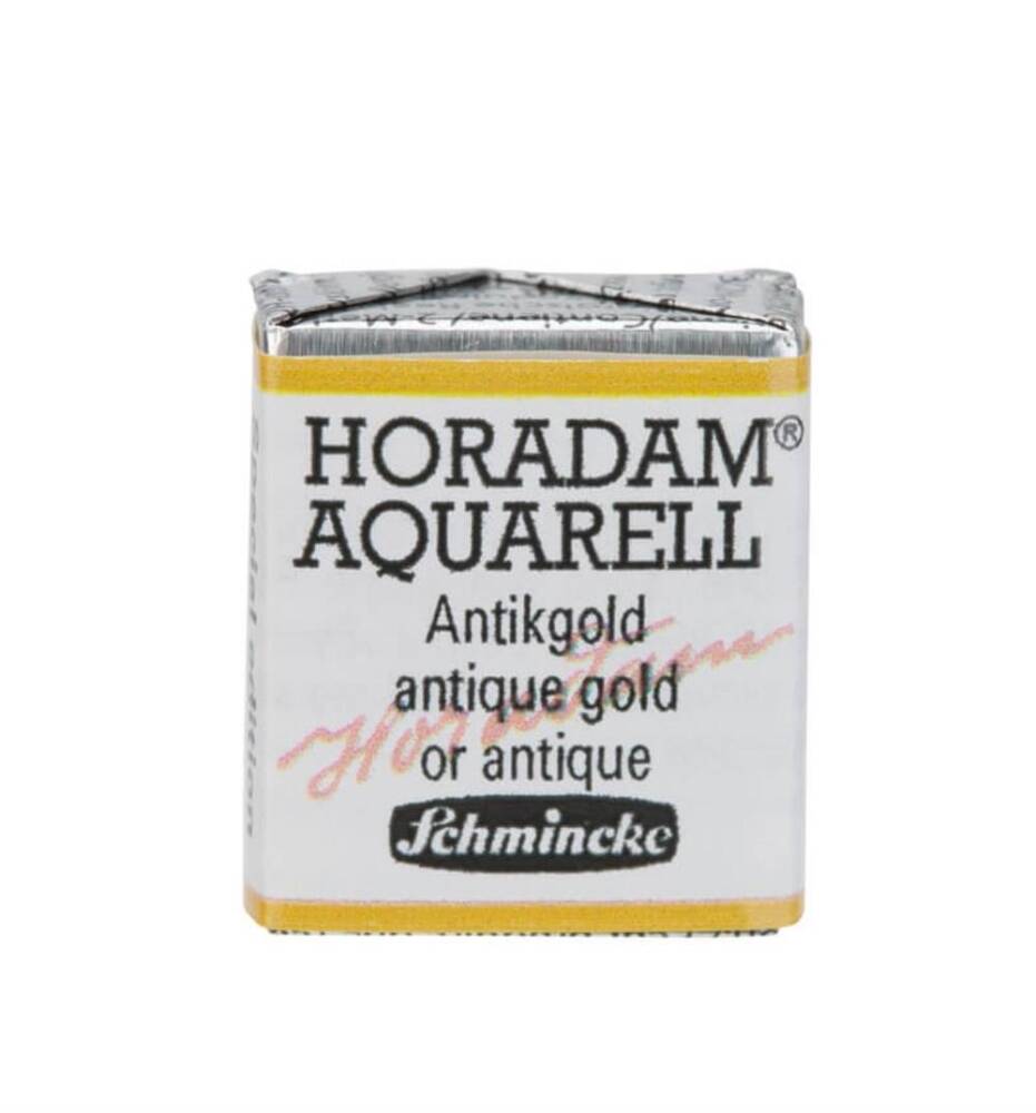 Schmincke Horadam Aquarell Yaldız Sulu Boya Yarım Tablet 898 Antique Gold