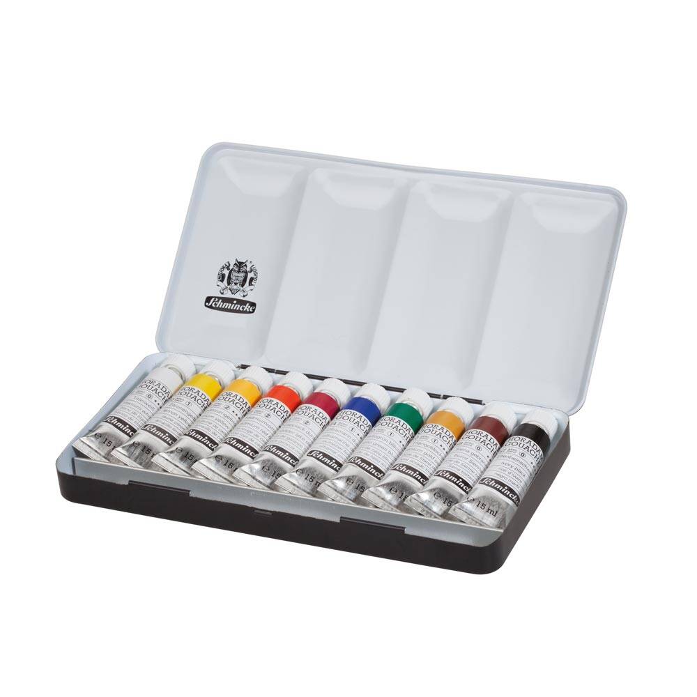 72701097 HORADAM GOUACHE metal set 10 x 15 ml