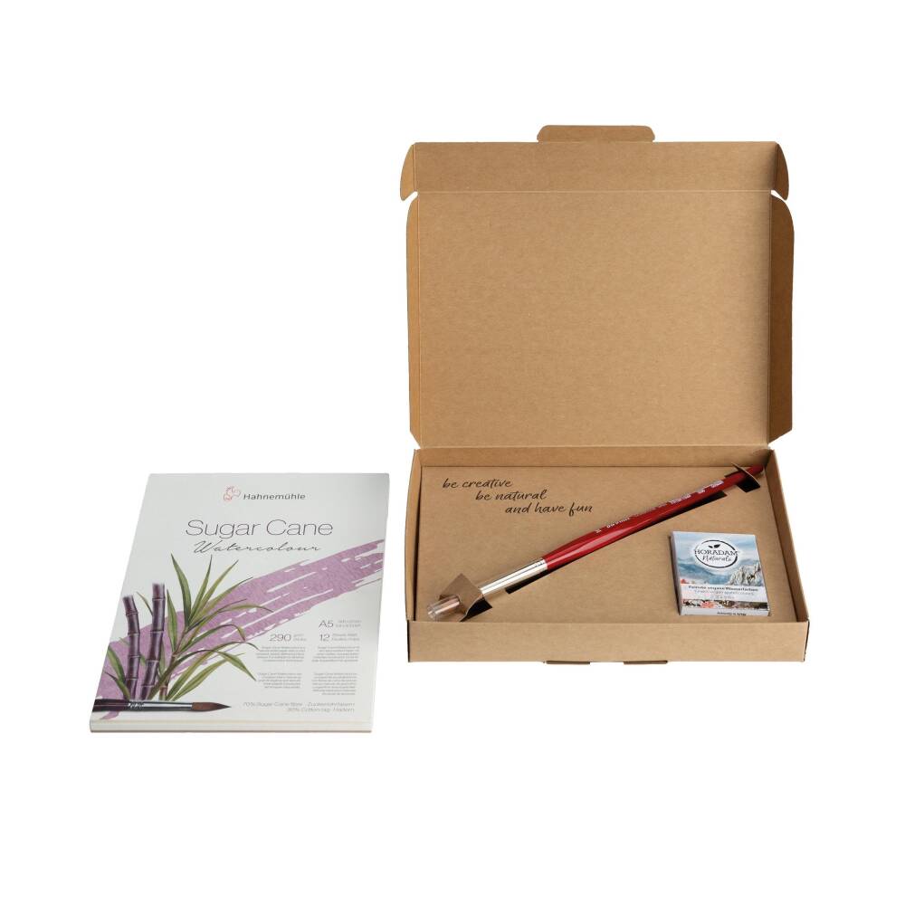 Schmincke Horadam Naturals 3'lü Set Sugarcan Defter ve Da Vinci Fırça