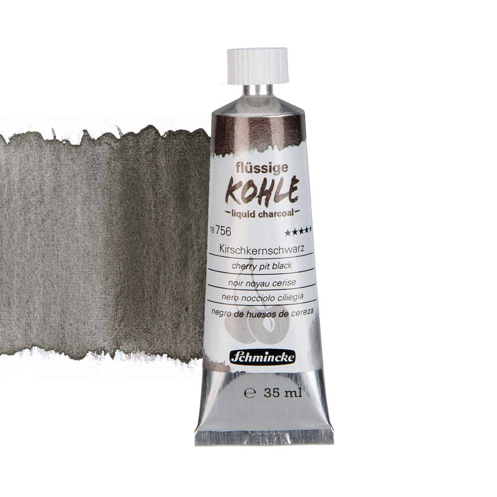Schmincke Kohle Liquid Charcoal Sıvı Kömür Peach Stone Black