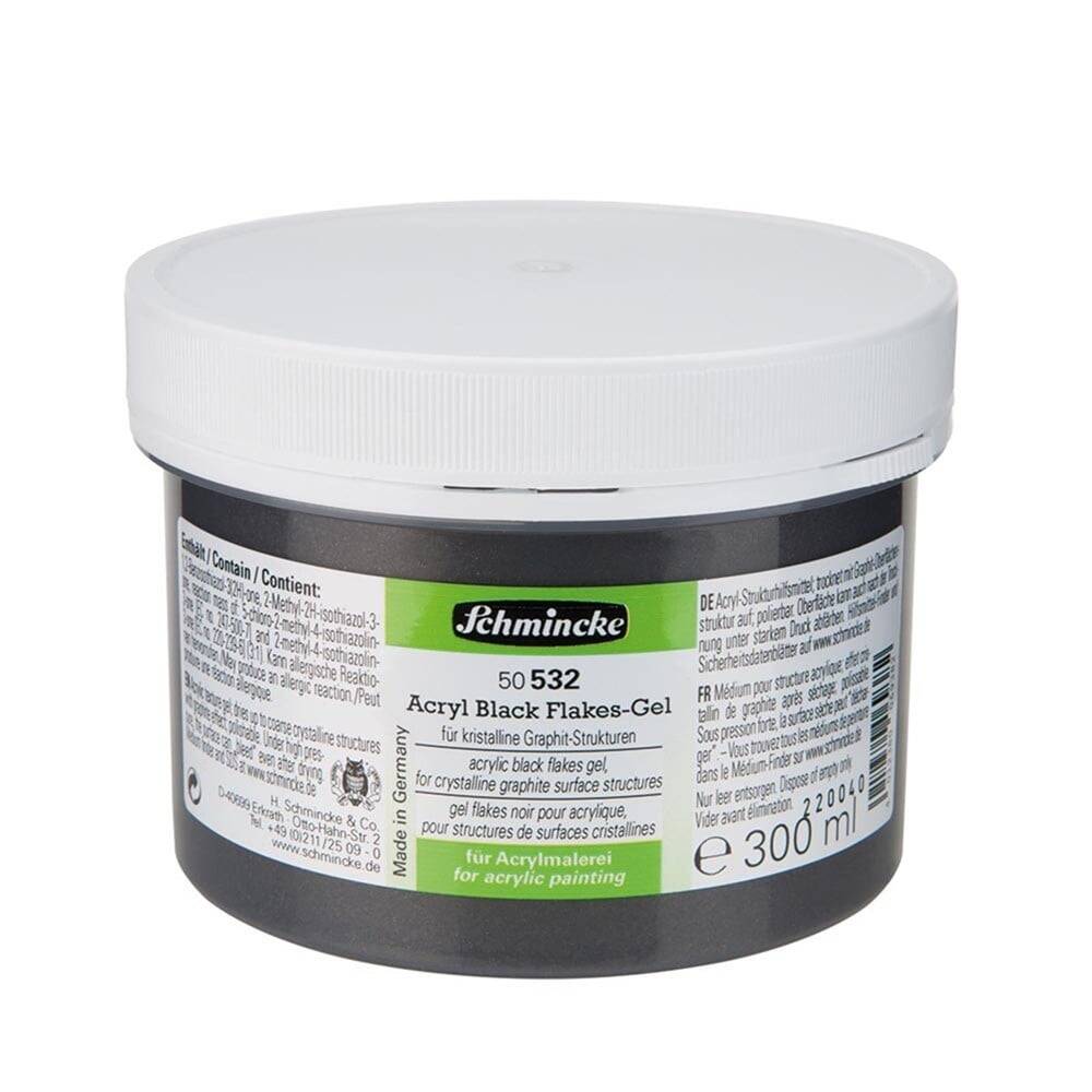 Schmincke Medium 532 Black Flakes Gel Siyah Parçalı Jel 250 ml