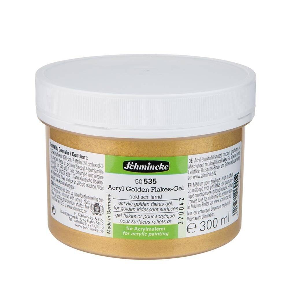 Schmincke Medium 535 Golden Flakes Gel Altın Parçalı Jel 250 ml