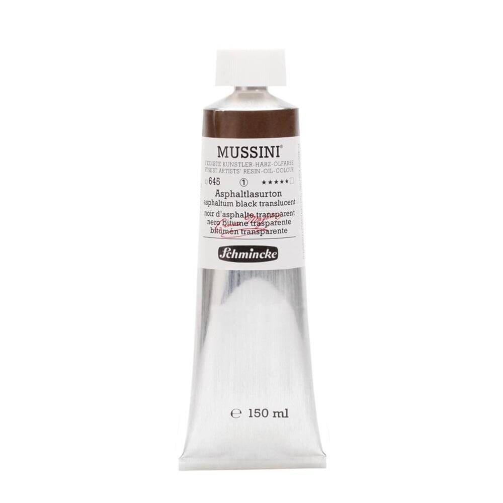 Schmincke Mussini Artist Yağlı Boya 150 ml Seri 1 645 Asphaltum Black Translucent