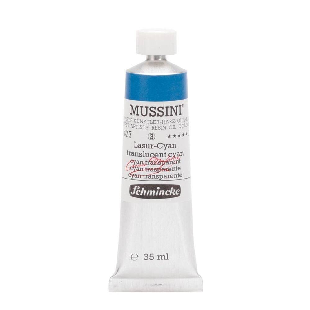 Schmincke Mussini Artist Yağlı Boya 35 ml Seri 3 477 Translucent Cyan