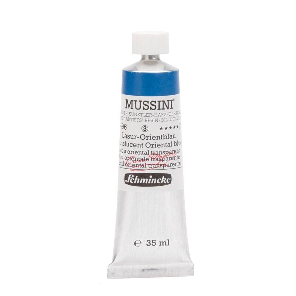 Schmincke Mussini Artist Yağlı Boya 35 ml Seri 3 496 Translucent Oriental Blue