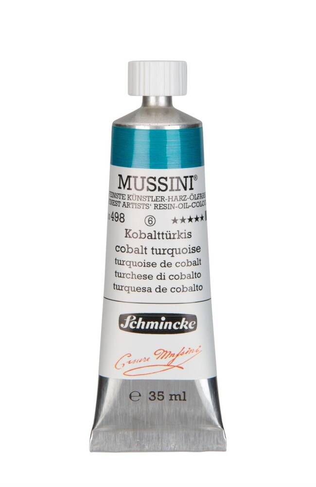 Schmincke Mussini Artist Yağlı Boya 35 ml Seri 7 498 Cobalt Turquoise