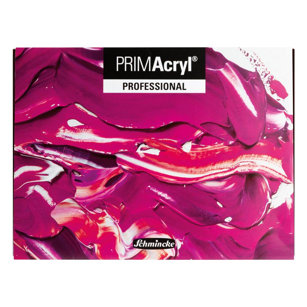 Schmincke Primacryl Artist Ahşap Kutu Akrilik Boya Seti 35 ml x 10 renk Seti 150ml beyaz ve Fırça Hediyeli