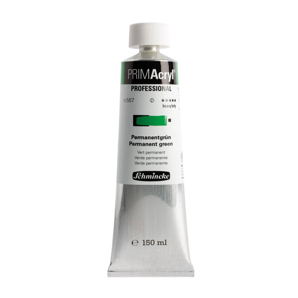 Schmincke Primacryl Artist Akrilik Boya 150 ml Seri 2 567 Permanent Green