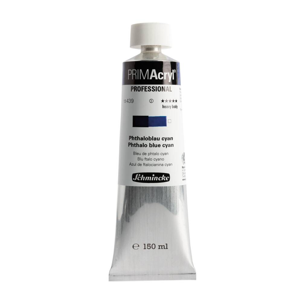 Schmincke Primacryl Artist Akrilik Boya 150 ml Seri 3 439 Phthalo Blue Cyan