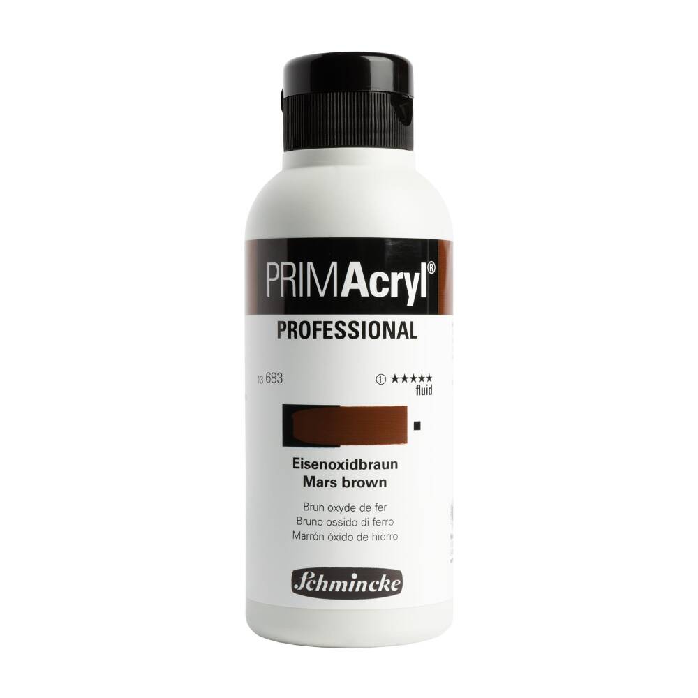 Schmincke Primacryl Artist Akrilik Boya 250 ml Seri 1 683 Mars Brown Fluid