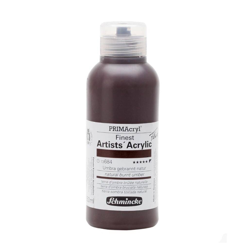 Schmincke Primacryl Artist Akrilik Boya 250 ml Seri 1 684 Natural Burnt Umber