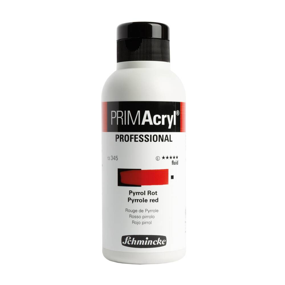 Schmincke Primacryl Artist Akrilik Boya 250 ml Seri 6 345 Pyrrole Red  Fluid