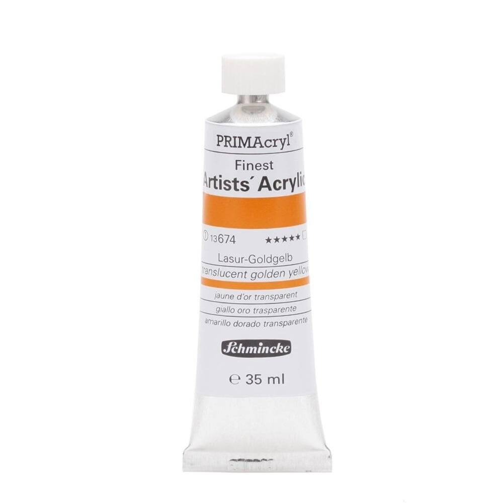 Schmincke Primacryl Artist Akrilik Boya 35 ml Seri 1 674 Translucent Golden Yellow