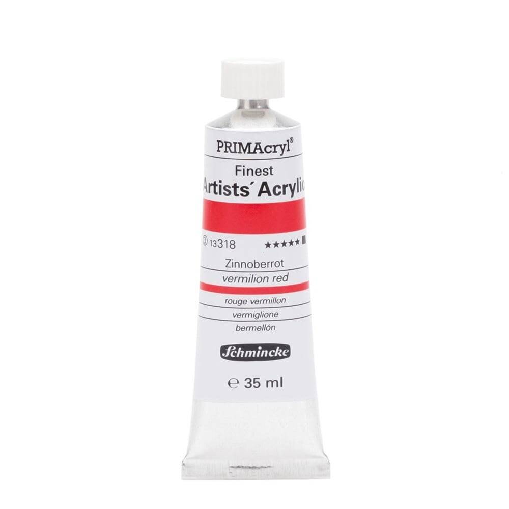 Schmincke Primacryl Artist Akrilik Boya 35 ml Seri 3 318 Vermilion Red