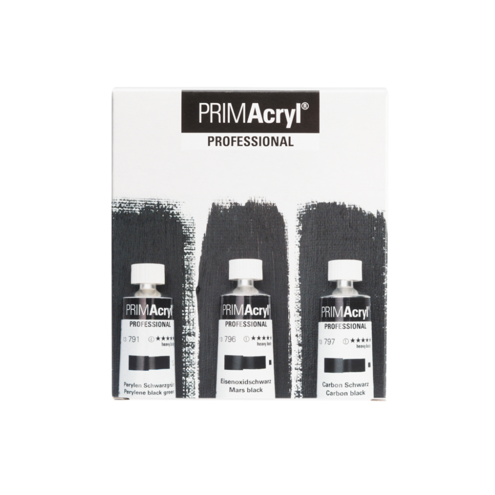 Schmincke Primacryl Artist Akrilik Boya Seti Siyah Renkler 3x35 ml