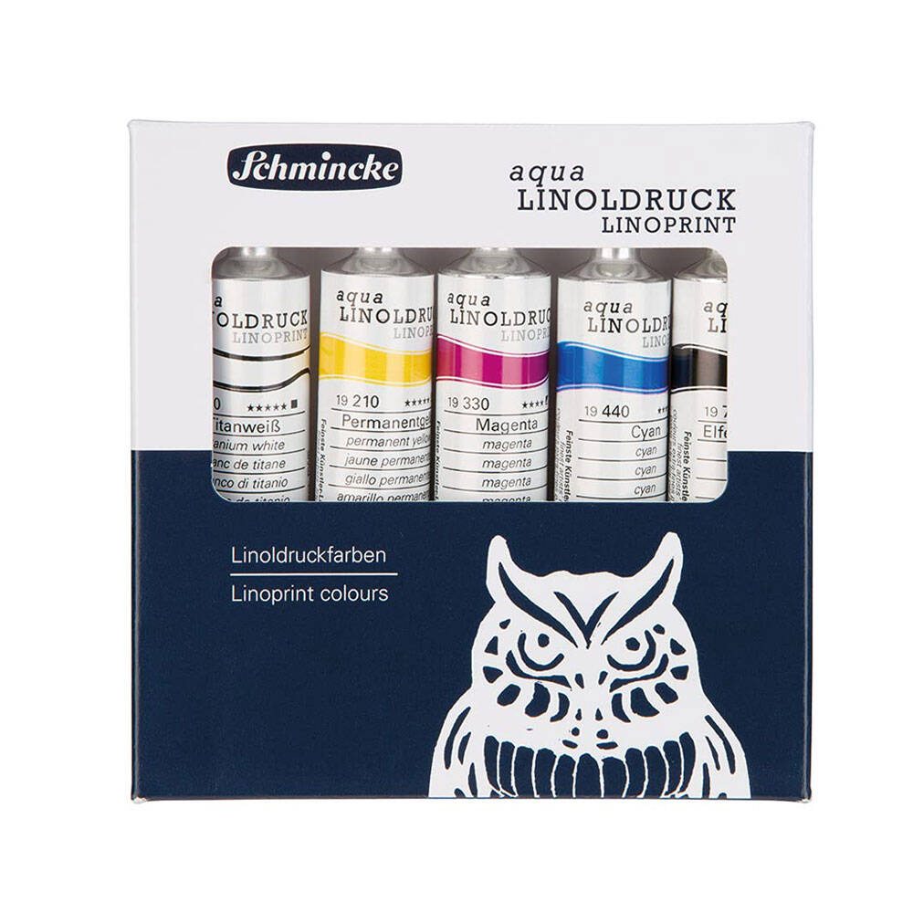 Schmincke Profesyonel Linol Baskı Mürekkep Boya Seti 5x20 ml