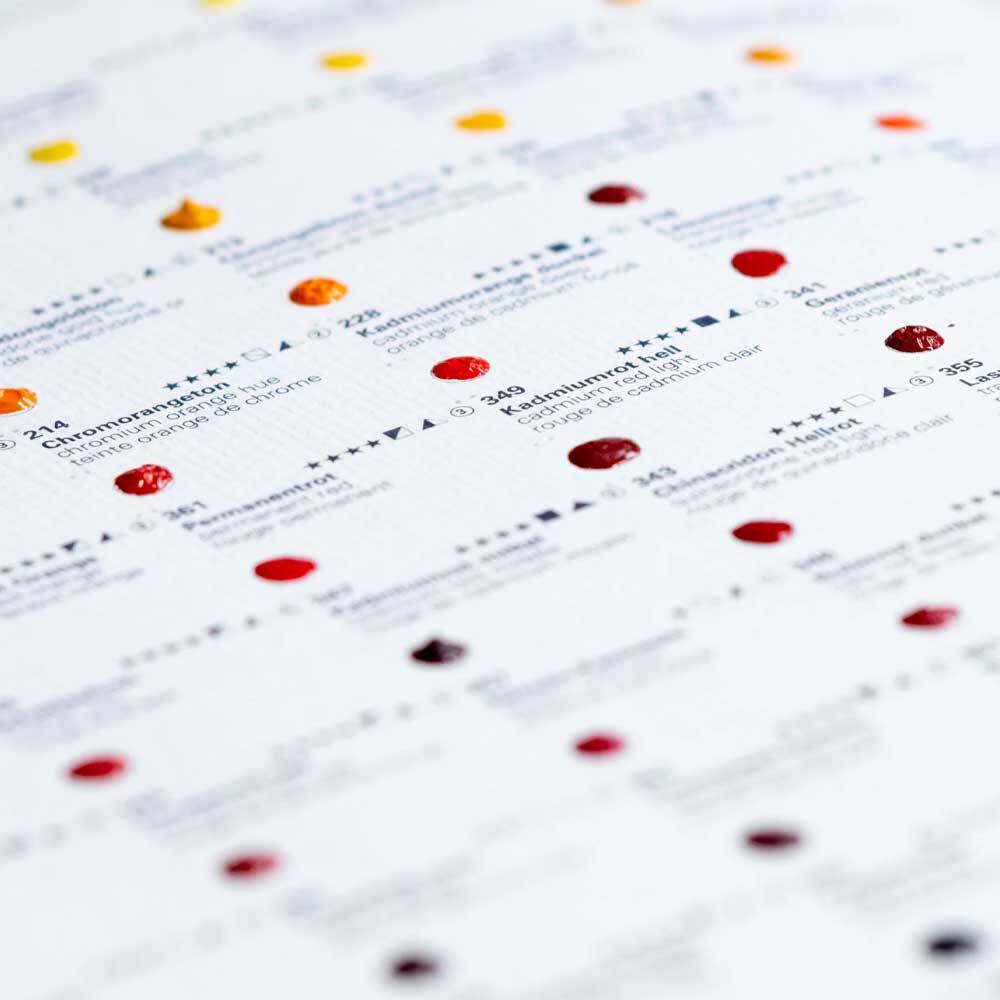Schmincke Samples Dot Card 40 Colours Supergranulation