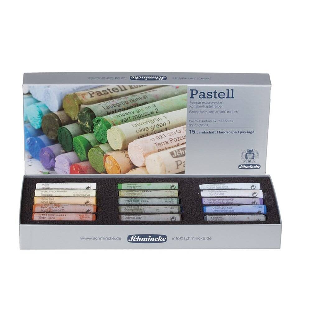 77315097 cardboard set, 15 pastels, landscape