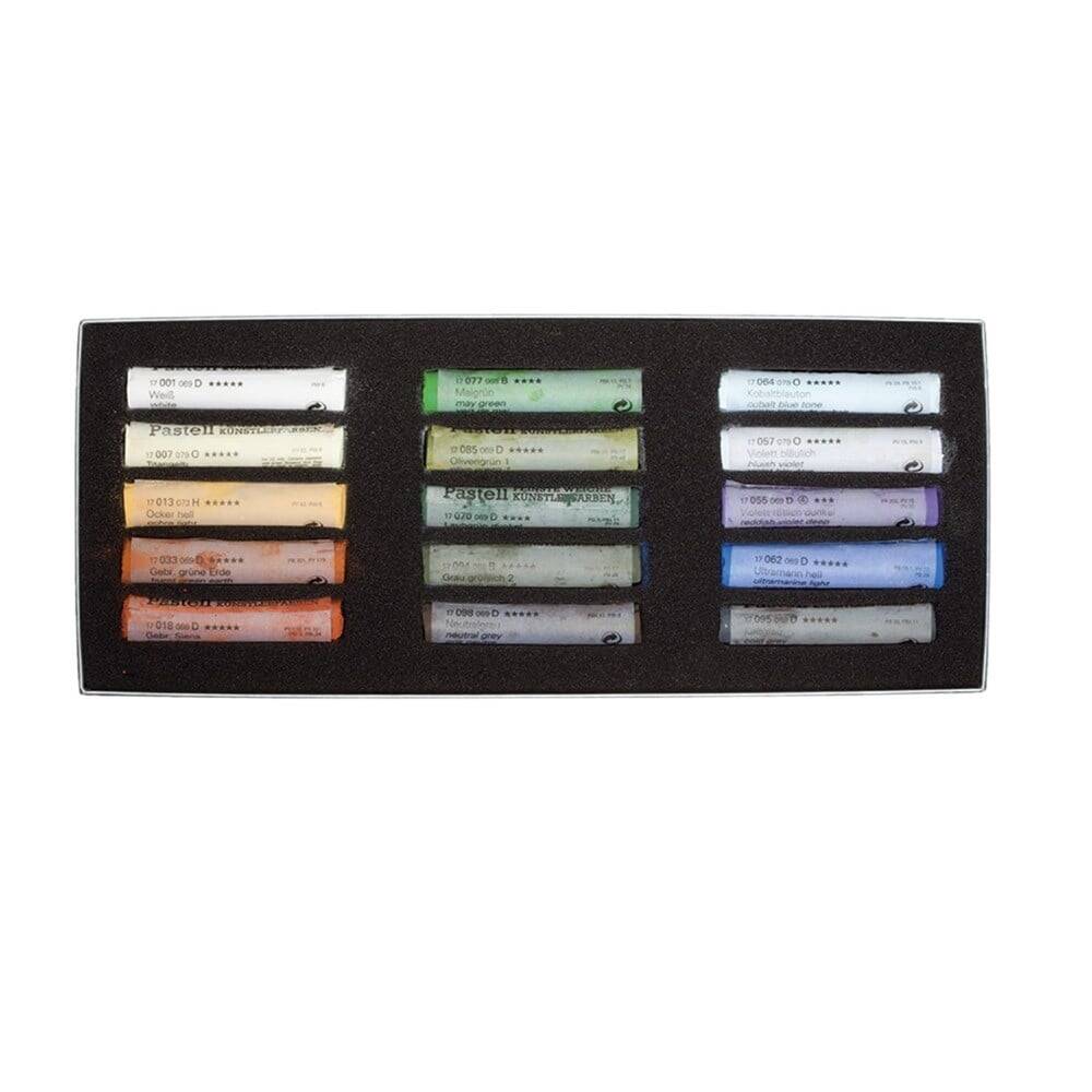 77315097 cardboard set, 15 pastels, landscape