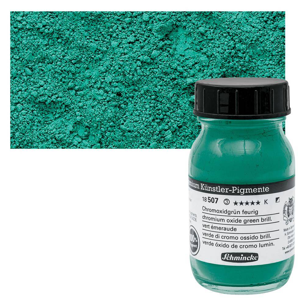Schmincke Toz Pigment 507 Chromium Oxide Green Brilliant 100 ml