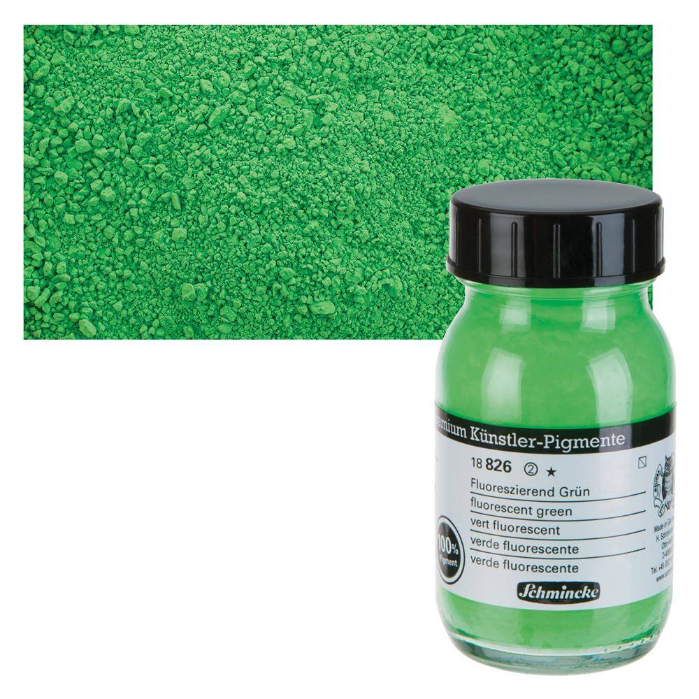 Schmincke Toz Pigment 826 Fluorescent Green 100 ml