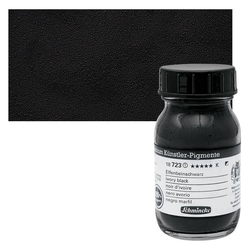 Schmincke Toz Pigment 723 İvory Black 100 ml