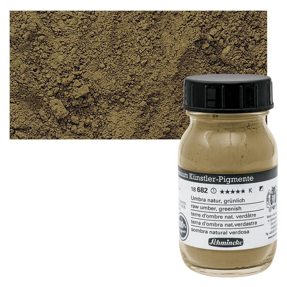 Schmincke Toz Pigment 682 Raw Umber, Greenish 100 ml