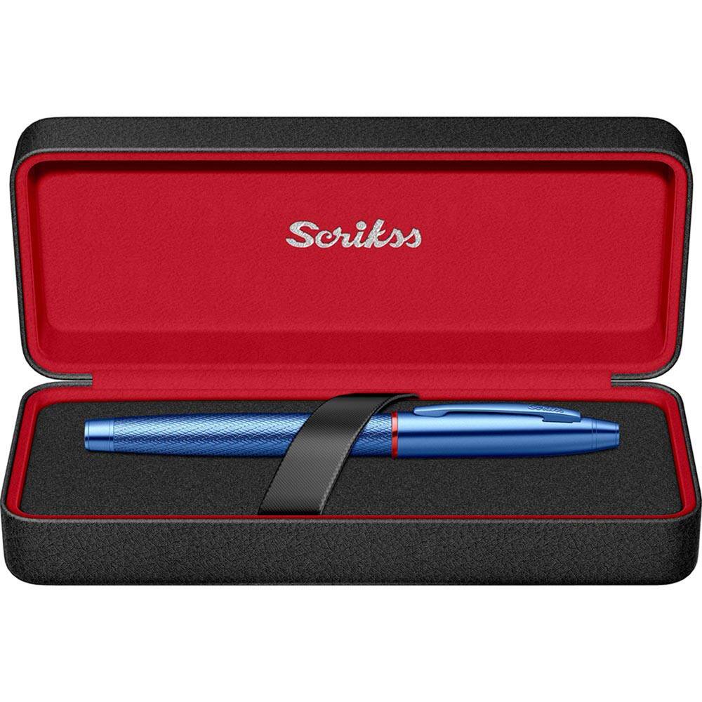 Scrikss 35 Roller Kalem Metalik Mavi Kutulu