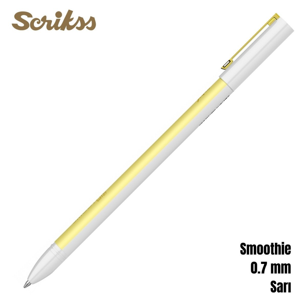 Scrikss Smoothie Jel Kalem 0.7 mm Sarı